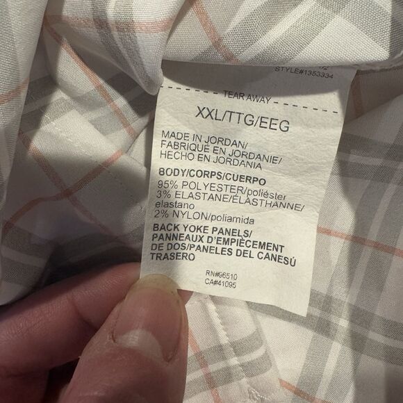 Texas Tech Under Armour 2XL Plaid Fishing Shirt Men Basketball Button Down RR4L - Picture 10 of 11